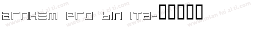 arnhem pro bin ita字体转换